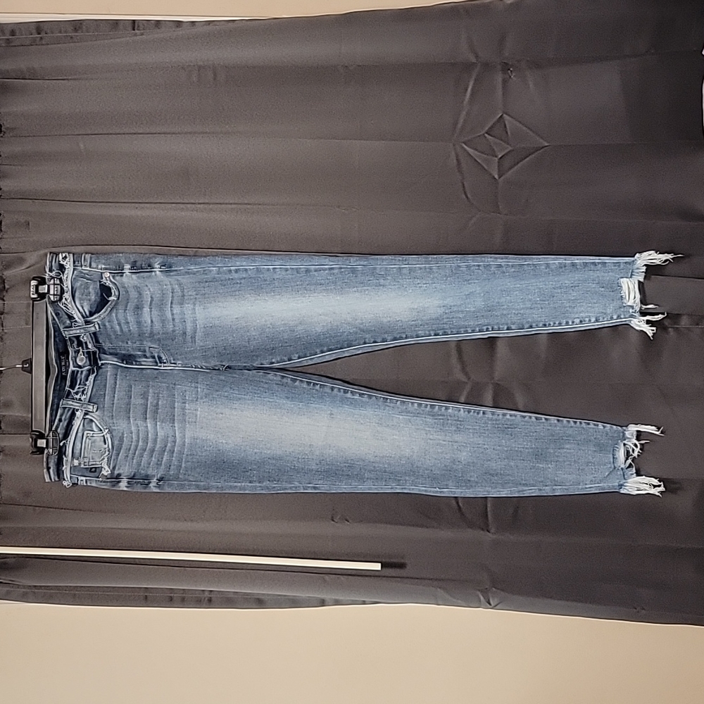 Judy Blue Daphne Mid Rise Distressed Skinny Jeans Size 9/29